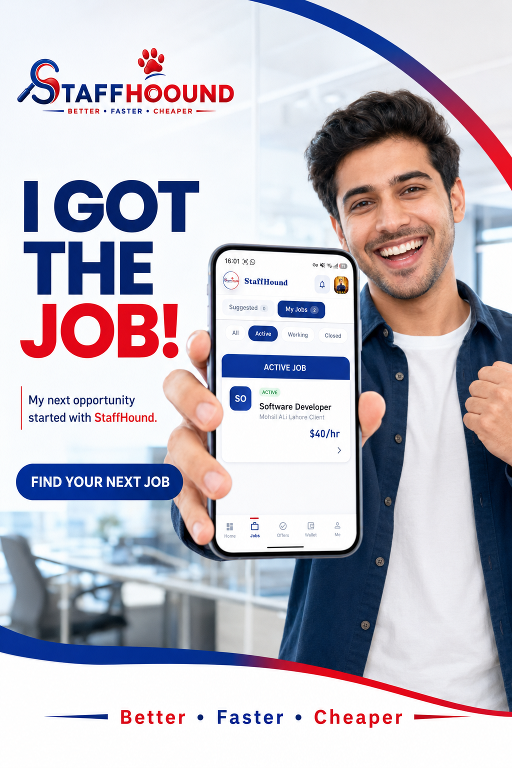 Staff Hound Job Seekers app screenshot